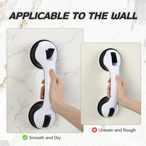 Miniatura 5 de Qunclay Paquete de 4 barras de agarre de 12 pulgadas para bañeras, mango de ducha, barras de apoyo para ducha para personas mayores, discapacitados