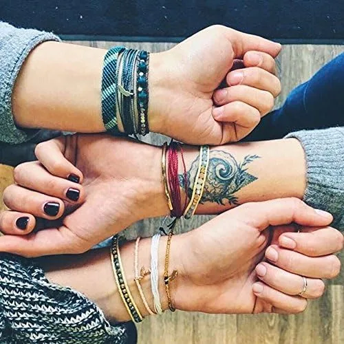 Miniatura 3 de Pura Vida Pulseras de joyería de pulsera sólida, 100% impermeable y hecha a mano con dije recubierto, banda ajustable