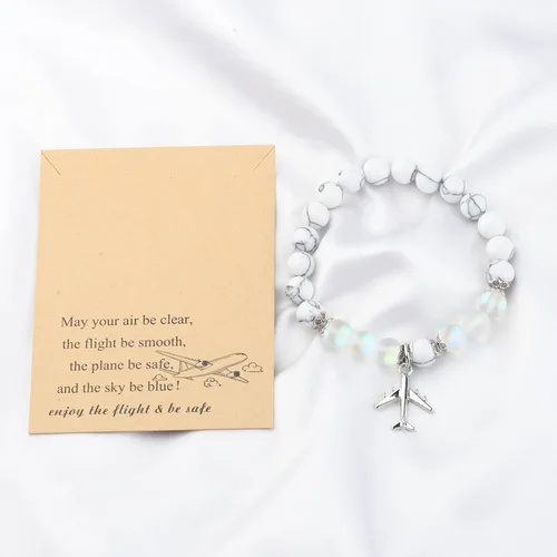 Miniatura 4 de FUSTMW Pulsera de avión, colgante de avión, joyería para asistente de vuelo, regalos de graduación para aviación, viajero, regalos seguros