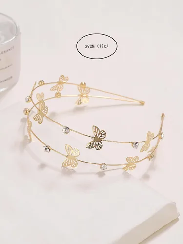 Miniatura 2 de Diadema de diamantes de imitación para niña de flores, diadema de boda, diadema de cristal, diadema de metal, diadema de metal para niñas pequeñas