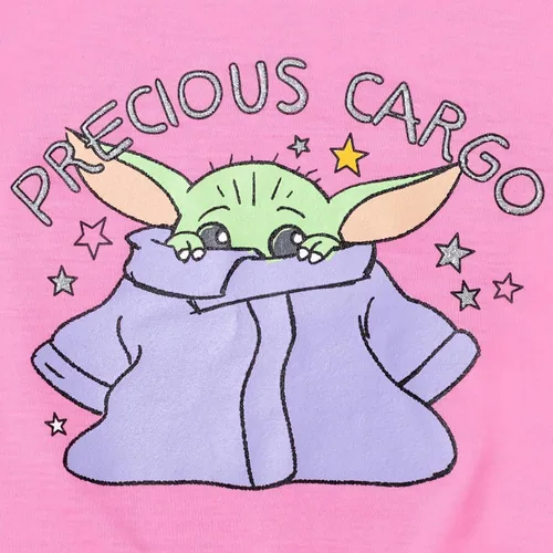 Miniatura 6 de STAR WARS The Child - Conjunto de 3 piezas con camiseta gráfica y coletero para niñas pequeñas