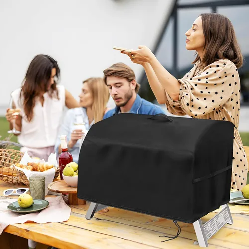Miniatura 9 de Cubierta de Parrilla para Parrilla Hibachi, Cubierta de Parrilla de Mesa Pequeña Impermeable para Exteriores de Servicio Pesado, Cubierta