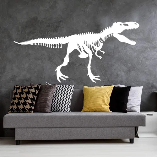 Miniatura 5 de Calcomanía de pared grande de esqueleto Tyrannosaurus Rex - Trex Wall Decal (negro)