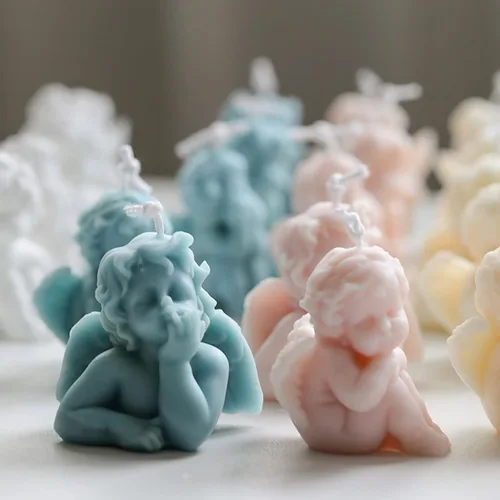 Miniatura 5 de Moldes de silicona para velas de ángel de varios estilos, moldes de silicona para velas de ángel bebé, molde de silicona para decoración