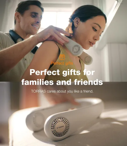 Miniatura 8 de TORRAS COOLiFY Air2024 - Aire acondicionado de cuello actualizado, ventilador de cuello portátil ultraligero recargable, dispositivo de enfriamiento