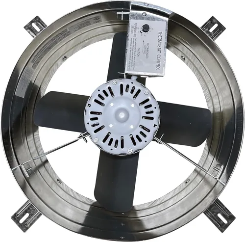 Miniatura 7 de iLIVING Ventilador inteligente con termostato solar y listo para uso híbrido para techo de ático, 14", 40 vatios, 1150 CFM, enfría hasta 2900 pies