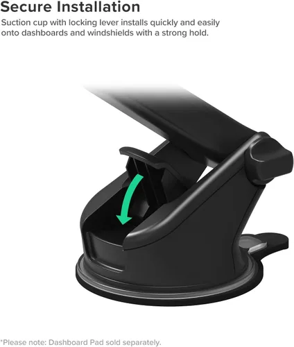 Miniatura 4 de iOttie Easy One Touch 5 - Soporte de ranura para CD con base de montaje adicional para salpicadero, soporte universal para teléfono para iPhone