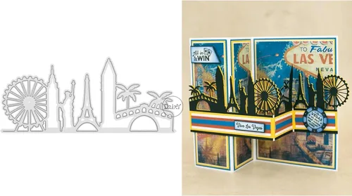 Miniatura 25 de DzIxY Casas Troqueles de corte de metal para kit de fabricación de tarjetas, troquelados de papel en relieve, plantillas de máquina de álbumes