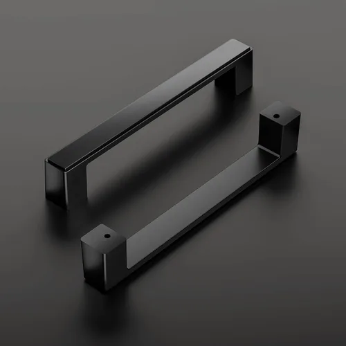 Miniatura 2 de Cobbe Paquete de 10 manijas cuadradas color negro mate para gabinetes de 3 pulgadas (2.992 in), tiradores de gabinete de cocina, tiradores de cajón