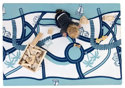 Miniatura 3 de The Shwally PlayMat - Alfombra de juego suave para bebé, tapete de espuma reversible, impermeable, limpiable, duradero, no tóxico e hipoalergénico