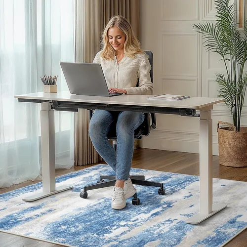 Miniatura 2 de Tapete para silla de oficina para suelo de azulejos de madera dura, tapete abstracto de 36 x 48 pulgadas para silla de oficina en sillas rodantes