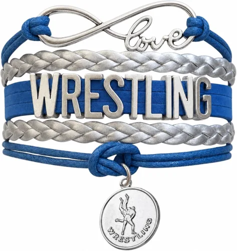 Miniatura 10 de Pulsera de encanto de lucha libre Sportybella - Joyería de lucha libre - Regalos personalizados deportivos para luchadores, equipos, mamás y Rojo