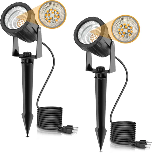 Miniatura 15 de L LOHAS LED Foco Navideño para Exterior, Luces Rojas para Patio, Encendido/Apagado Automático 5W 120V Iluminación de Paisaje para Casa