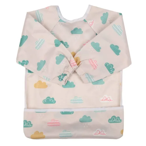 Miniatura 12 de Babero de bebé manga camisa con bolsillo 1-3 años pintura para niñas (Flamingo Cactus)