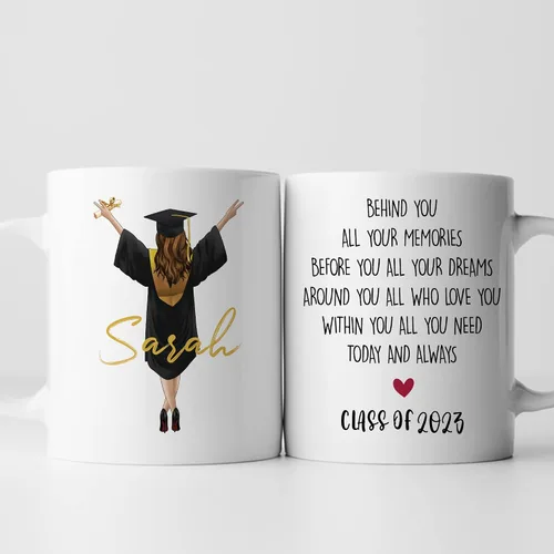 Miniatura 17 de Taza de graduación personalizada, información nutricional para graduados, clase de 2024, regalo de graduación para hombres y hombres, escuela