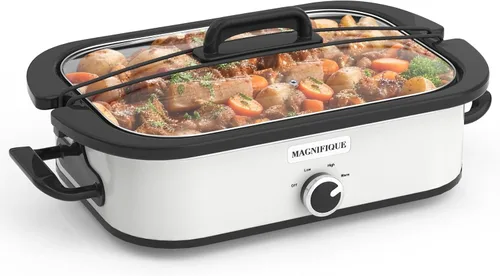 Miniatura 8 de Olla de cocción lenta de 4 cuartos con configuración manual de olla de guisantes - Aparato pequeño de cocina perfecto para cenas familiares, olla