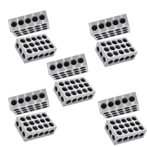 Miniatura 3 de 5 pares de 1-2-3 bloques emparejados par con 23 agujeros precisión Machinist Fresado 0.0002 pulgadas para plantilla de fresadora