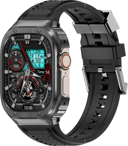 Miniatura 19 de Correa Deczone con caja de acero inoxidable compatible con Apple Watch Series SE 3 2 1/6 5 4 44mm, correa Series 3 2 1 42mm, correa iwatch de metal