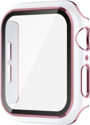 Miniatura 9 de Funda compatible con Apple Watch de 1 37⁄64 pulgadas (40 mm), serie 6/5/4/SE, con protector de pantalla de vidrio templado integrado, carcasa Negro