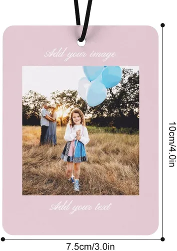 Miniatura 4 de Ambientador personalizado para automóvil – Impresión de doble cara personalizada con foto texto – Regalo personalizado para el día de San Valentín