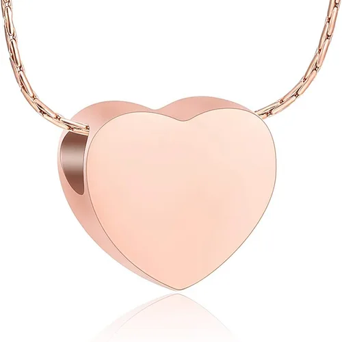 Miniatura 43 de constantlife Joyería de cremación para cenizas – Colgante de corazón conmemorativo collar de urna conmemorativa soporte para cenizas de acero