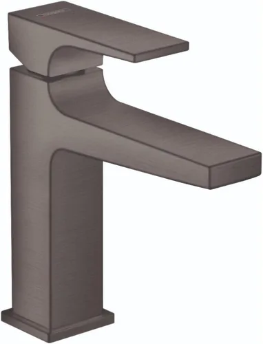 hansgrohe Metropol 32506341 - Grifo moderno para lavabo de baño de bajo flujo con 1 mango, 1 orificio y 7 pulgadas de alto, cromado negro cepillado
