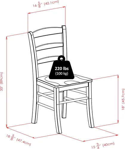 Miniatura 3 de Winsome Groveland juego de comedor de madera de 3 unidades, Madera, Roble claro