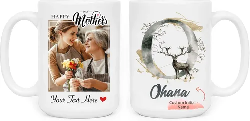 Miniatura 12 de SANTANNA Taza personalizada que cambia de color, texto fotográfico personalizado, taza de cerámica sensible al calor para parejas, amigos, familia