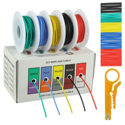 Miniatura 5 de BOJACK Alambre de silicona de calibre 10 de 10 pies rojo y 10 pies negro flexible 10 AWG alambre de cobre trenzado (paquete de 1 par)