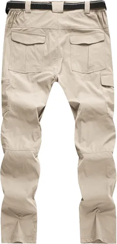 Miniatura 15 de Pantalones de senderismo para hombre, ligeros, resistentes al agua, de secado rápido, pesca, viajes, campamento, al aire libre, transpirables