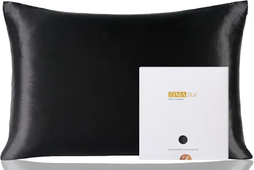 ZIMASILK - Funda para almohada, 100% seda de morera pura grado 6A en ambos lados, suave y lisa, 600 hilos, para la salud de cabello y piel, cierre