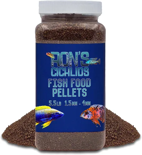 Miniatura 10 de RON'S CICHLIDS Pellets de comida para peces cíclidos africanos para adultos, hechos en Estados Unidos, pellets y palitos de cíclidos de hundimiento