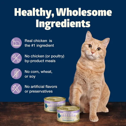 Miniatura 6 de Blue Buffalo Freedom Grain Free - Alimento húmedo natural en paté para adultos, pollo de interior, latas de 12.5 onzas (paquete de 12)