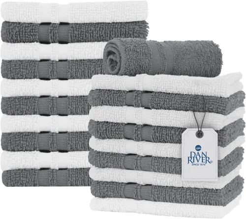 Miniatura 25 de DAN RIVER Paquete de 6 toallas de mano de alta calidad (16 x 28 pulgadas), 100% algodón, ultra suaves, ligeras, altamente absorbentes, para baño