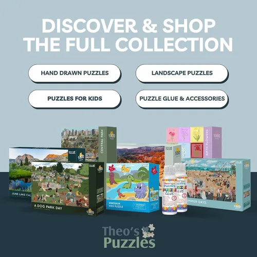 Miniatura 7 de Theo's Puzzles Central Park Autumn NYC - Rompecabezas de 1000 piezas para adultos con impresionante paisaje otoñal - Rompecabezas de calidad premium
