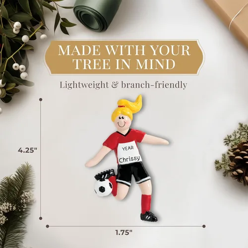 Miniatura 4 de Adorno de fútbol personalizado 2025 Personalización gratuita las 24 horas Adornos de Navidad deportivos grabados con láser para árbol Recuerdo