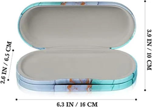 Miniatura 2 de RCFINE Estuche para lentes de contacto 2 en 1 y estuche para gafas, caja de almacenamiento portátil de doble cara con espejo integrado, pinzas