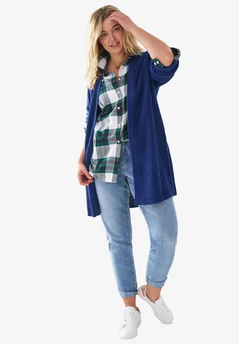 Miniatura 5 de Ellos Cómodos jeans estilo boyfriend de talla grande para mujer Denim elástico tiro medio
