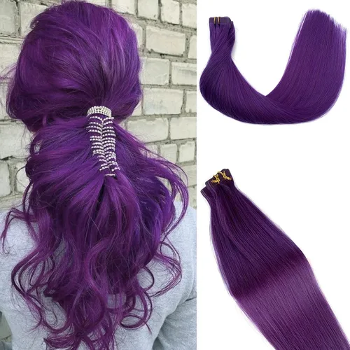 Miniatura 19 de Extensiones de cabello humano rubio con cinta, reflejos rubio ceniza y rubio platino, extensiones de cabello rubio platinado, cinta adhesiva