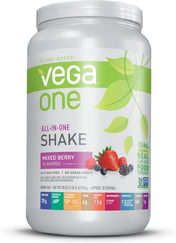 Miniatura 9 de Vega Protein and Greens Proteína en polvo, chocolate, 0.71 oz de proteína a base de plantas más verduras, vegano, sin OMG, proteína de guisante