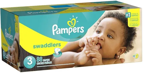 Miniatura 12 de Pañales para bebé, talla 3, 168 unidades – Pampers Swaddlers, suministro de un mes (el embalaje y las impresiones en los pañales pueden variar)