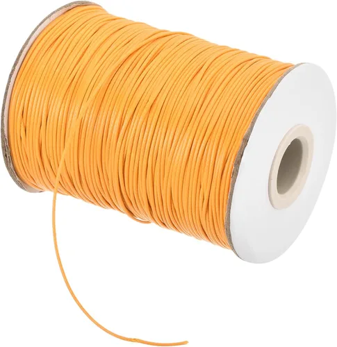 Miniatura 39 de MECCANIXITY Cordón encerado de poliéster encerado de 0.031 in, cuerda de cera de 175 yardas para hacer pulseras, collares, cuentas, joyería y Caqui