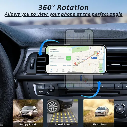 Miniatura 5 de Soporte de teléfono para tu coche Magsafe (20 súper imanes). Soporte magnético para teléfono para automóvil【Rotación de 360°】 Soporte de teléfono