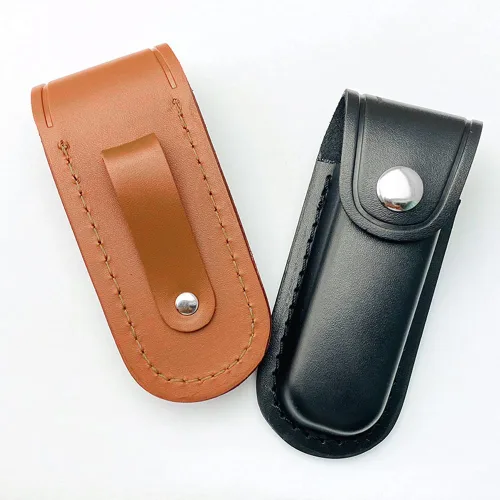Miniatura 5 de Paquete de 2 fundas de bolsillo para cuchillos, funda multiherramienta, funda de cuero para cuchillos con presilla para cinturón, bolsillo