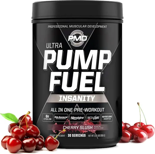 Miniatura 24 de PMD Sports Pump Fuel Ultra Insanity - Polvo de preentrenamiento premium y bomba muscular, mayor enfoque, resistencia y recuperación, creatina Mango