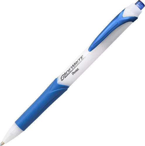 Miniatura 2 de Bolígrafo Pentel GlideWrite con tinta TechniFlo, (1.0mm) trazo medio, tinta azul claro, caja de 12 (BX910-S1)