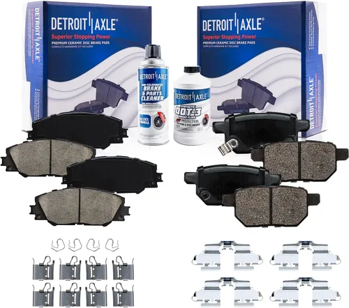 Miniatura 137 de Detroit Axle - Pastillas de Freno Delantero para Nissan Altima Maxima Sentra 350Z Cube Juke Versa INFINITI G20 G35 I30 I35 Suzuki SX4, Pastillas