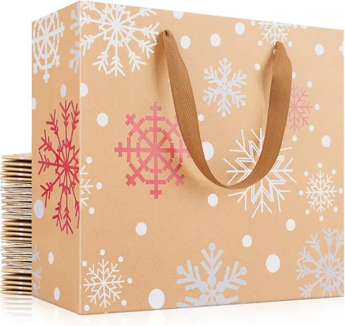 Miniatura 49 de EUSOAR Bolsas de Regalo Grandes Azul Marino, Paquete de 25 - Bolsas de Papel de Compras de 12.5"x4.5"x11" con Asas para Negocios, Manualidades