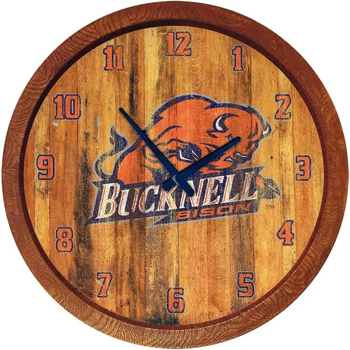 Miniatura 36 de The Fan-Brand NCAA Oklahoma Sooners: Reloj de pared con parte superior de barril de imitación para decoración de bar, decoración de fiesta