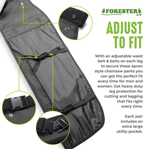 Miniatura 3 de Kit Combinado Profesional de Cortador Arborista Forestal OEM Forester - Chaparreras y Casco (35, Kit de Chaparreras Negras)